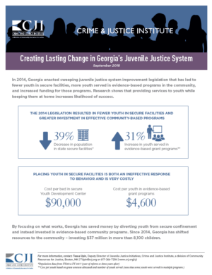 creating lasting change in Georgia's juvenile justice system front page