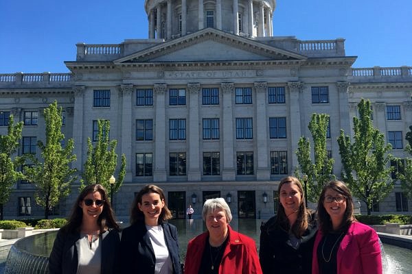Utah kickoff in front of Utah capitol building