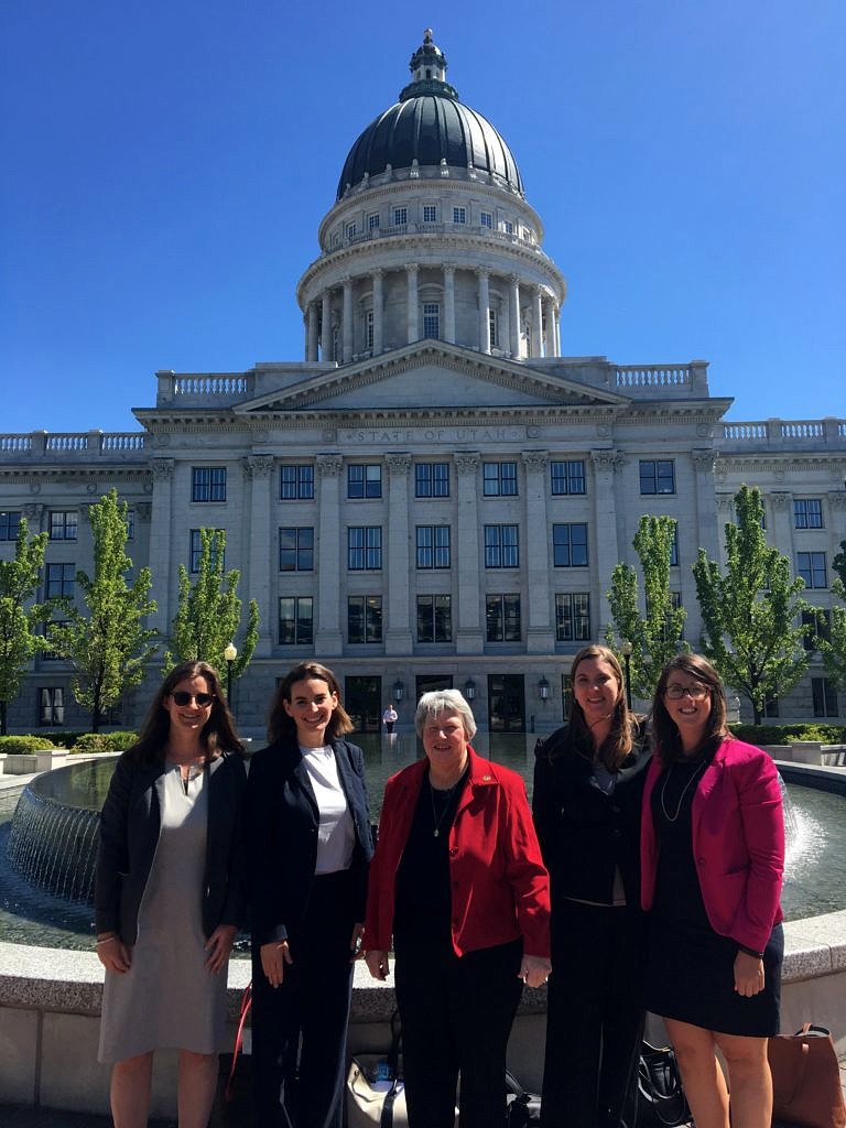 Utah kickoff in front of Utah capitol building