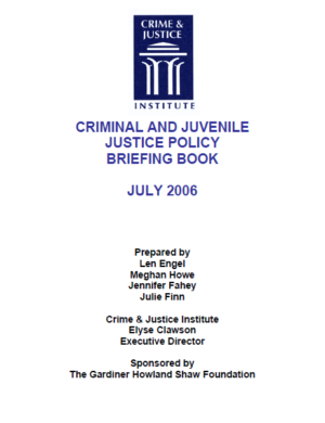 Criminal and juvenile justice policy front page