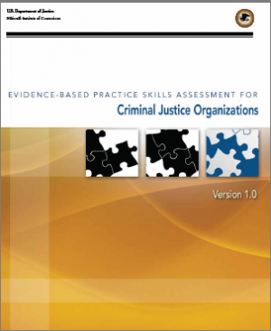 evidence based practice skills in assessment for criminal justice organization front page