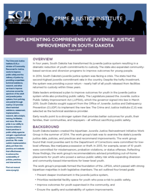 Implementing comprehensive juvenile justice improvement in South Dakota front page