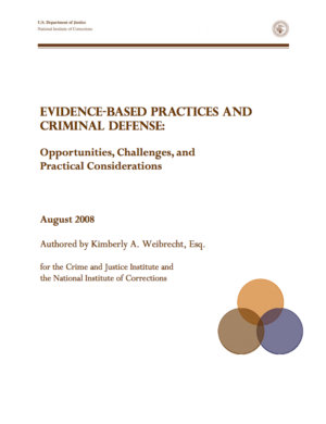 Evidence based practices and criminal defense