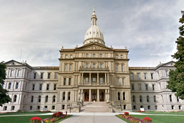 Exterior of the Michigan state capitol building