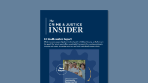 The Crime & Justice Insider newsletter mockup with link to the Q3 2025 newsletter